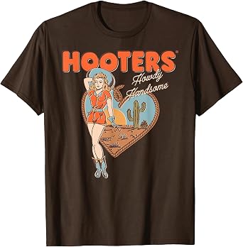 Hooters Western Cowgirl Pinup Girl Howdy Handsome Funny T-Shirt
