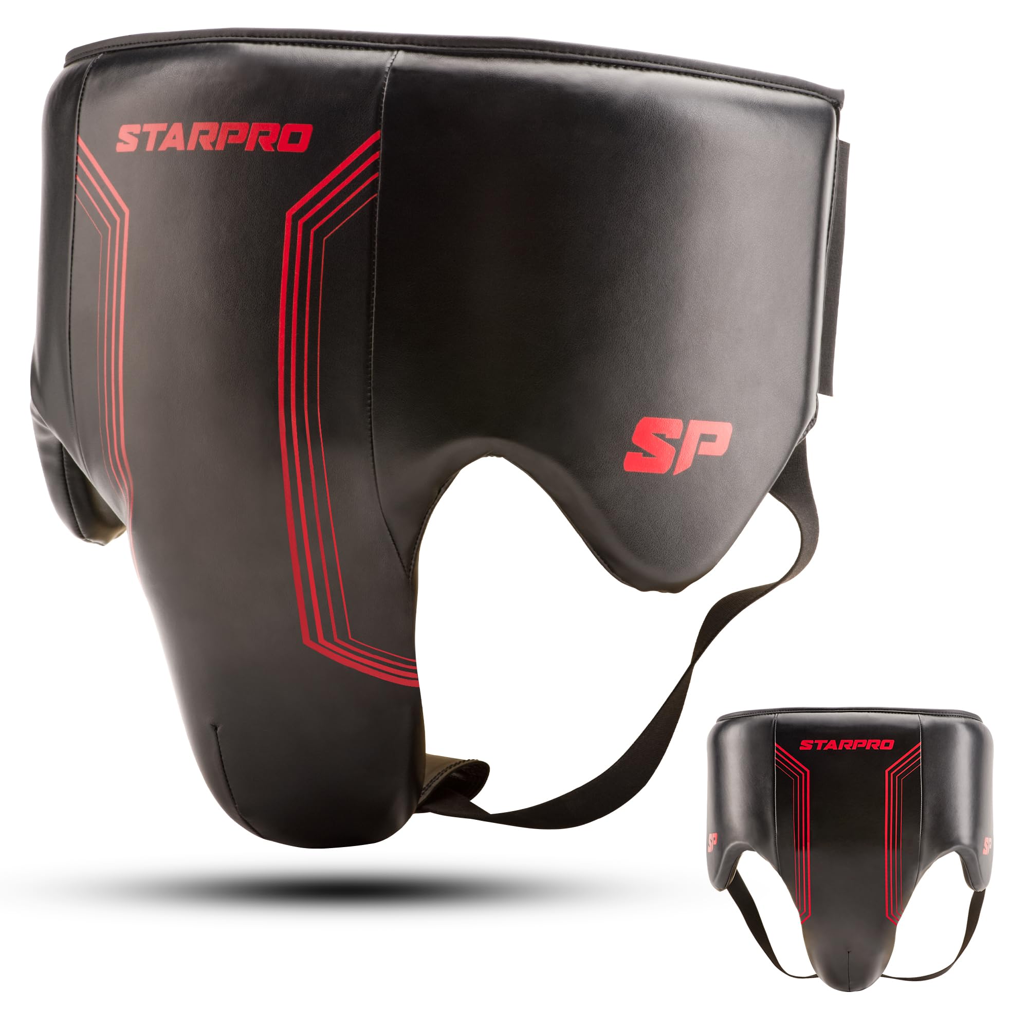 Starpro Groin Guard Men - Shock Absorbing Cup with Adjustable Strap - Groin Protector for Boxing Kickboxing & Martial Arts Training