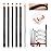 LSxia Waterproof Eye-Brows Pen-cil Set, Pull Cord Peel-off Eyebrow Pencil Microblading Eyebrow Pen Supplies Kit, White Eye-Liner Pencil and Eyebrows Tool Tattoo Makeup For Marking (5+1 Black)