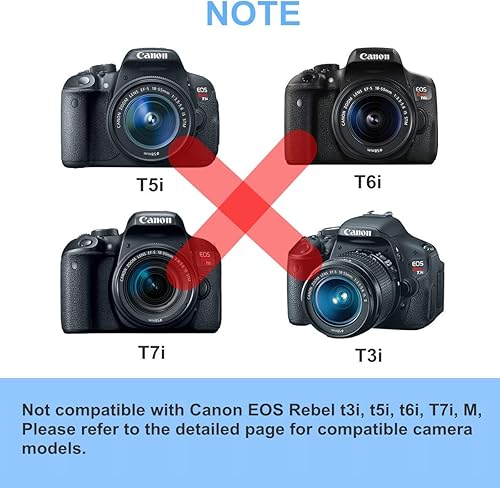 Miniatura 3 de Kimaru ACK-E10 DR-E10 Acoplador DC LP-E10 Batería ficticia Kit adaptador de corriente alterna para cámaras Canon EOS Rebel T3 T5 T6 T7 1100D 1200D