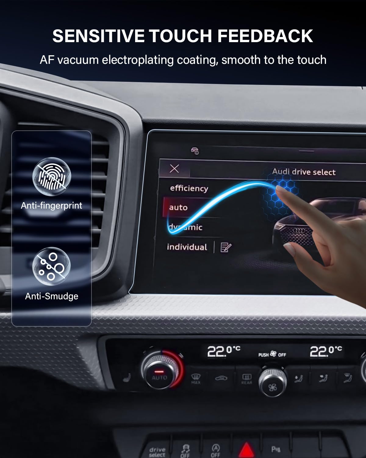 [2 unidades 25,6 cm Nano Protector de pantalla para Audi A1 GB 2019-2023 2024 2025, Nano Protector de pantalla para nuevo Audi A1 GB con tecnología antihuellas] — view 4