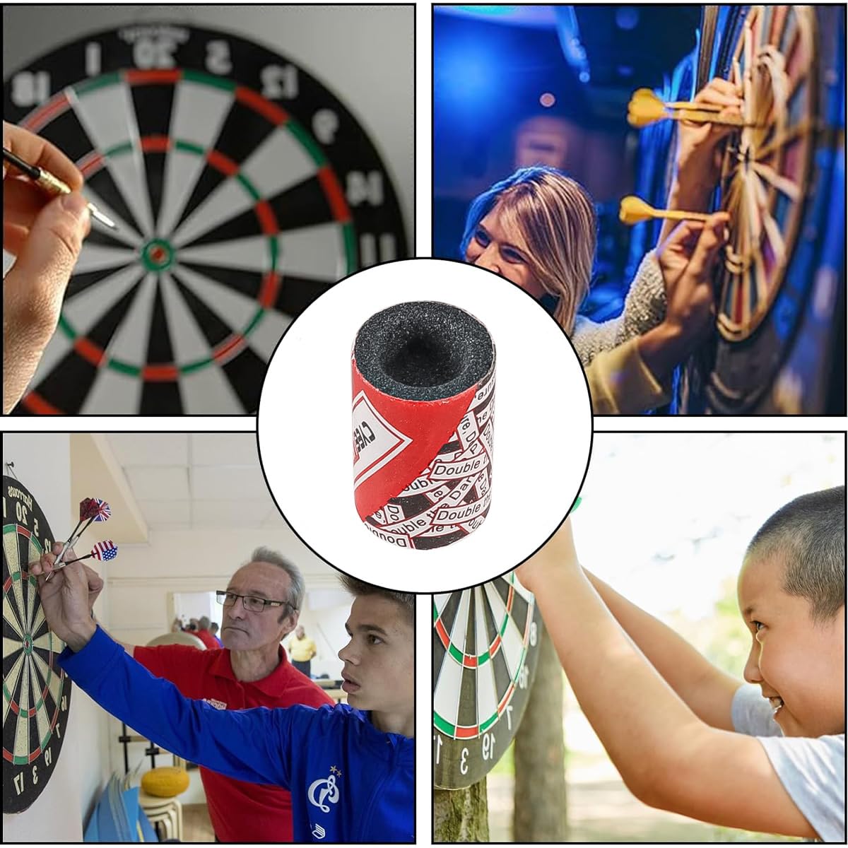 Sarini Set di 5 Pietre per affilare Le Punte in Metallo delle Freccette, affila Freccette per Punte in Acciaio, Strumento Perfetto per la Manutenzione di precisione e Prestazioni.