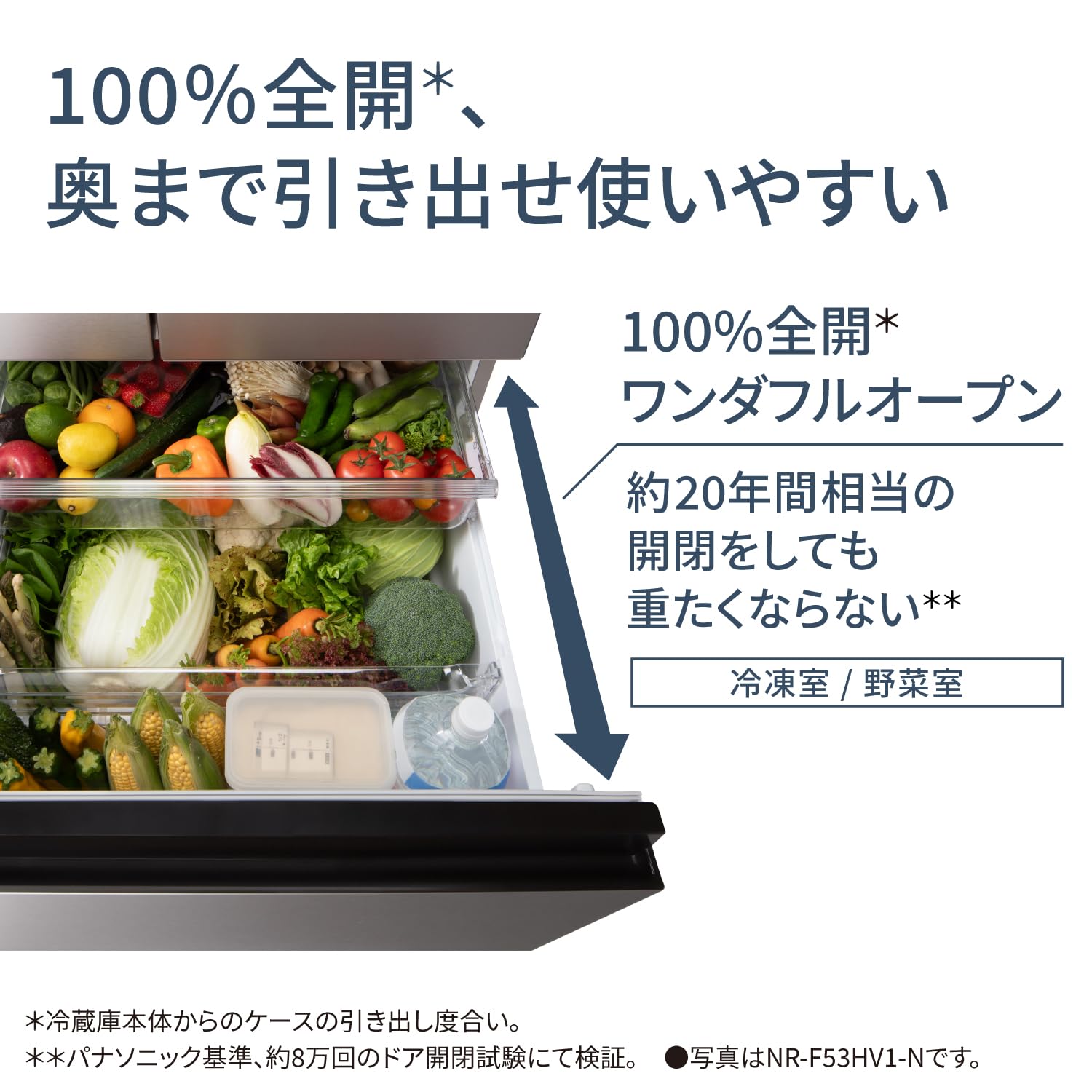 Amazon | パナソニック 冷蔵庫 幅65cm 525L NR-F53CV1-K ヘアライン 