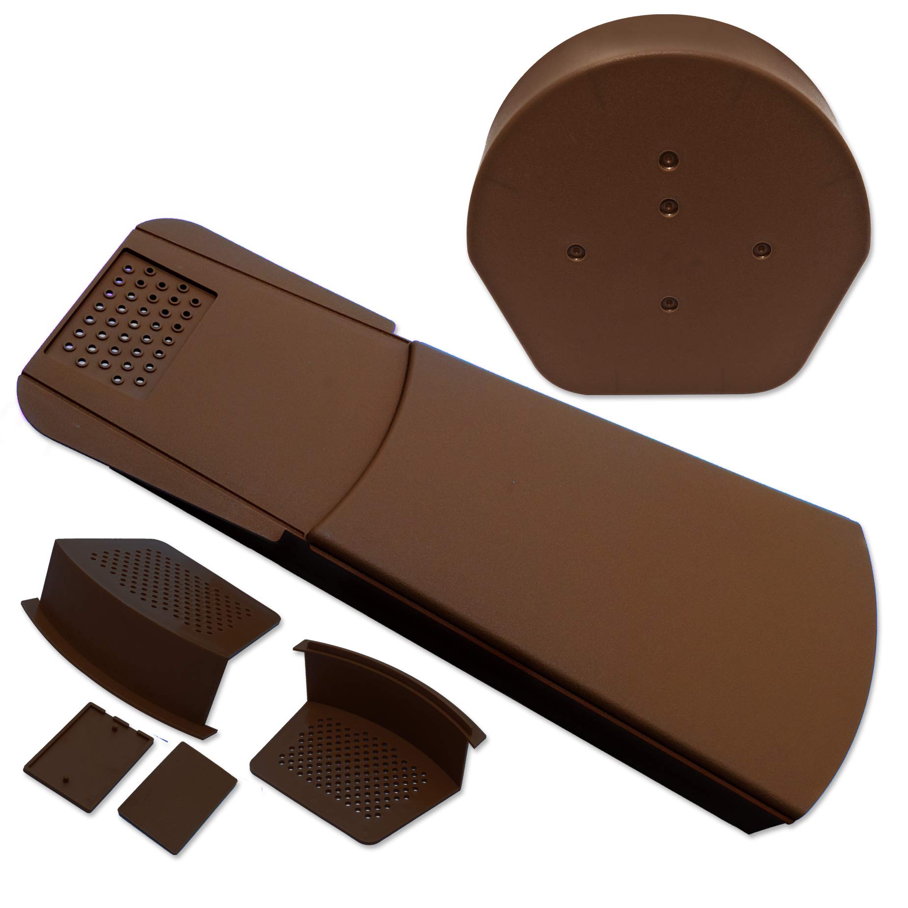 EasyVerge U Dry Verge Roof Kit - 76 Units, Domed Half Round, Brown