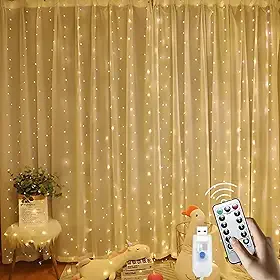 BEMMY Cortina Luz Led 3x3m 300 Leds USB com Controle, A única loja autorizada "Bemmy-BR.