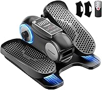 YagudFitness Under Desk Elliptical Machine for Seniors - Quiet Electric Leg Exerciser with Remote, 12 Speeds, Portable Seated Pedal Trainer