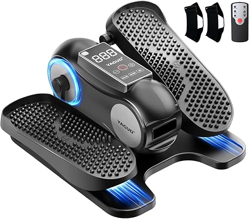 Máquina Elíptica Bajo el Escritorio, Ejercitador de Piernas Elíptico Como se Ve en la TV para Personas Mayores con Control Remoto, Pedal Eléctrico