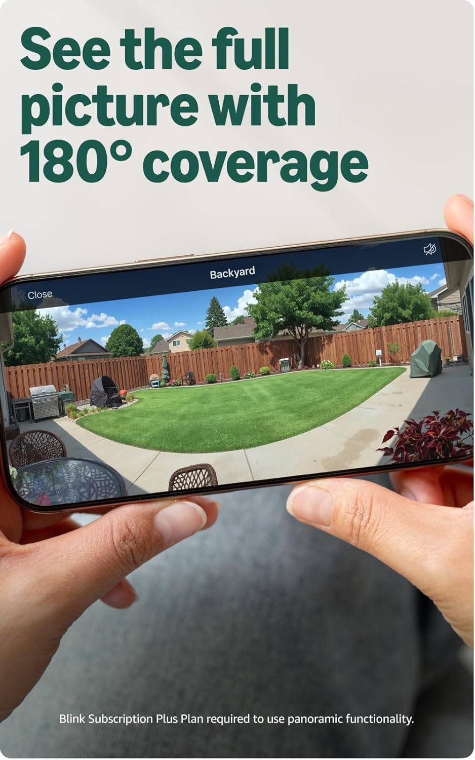 Blink Arc – Plug-in Panoramic Vision [Plus Subscription required], 180° coverage, Mini 2K+ dual-camera security, single power source – 2 cameras (Black)