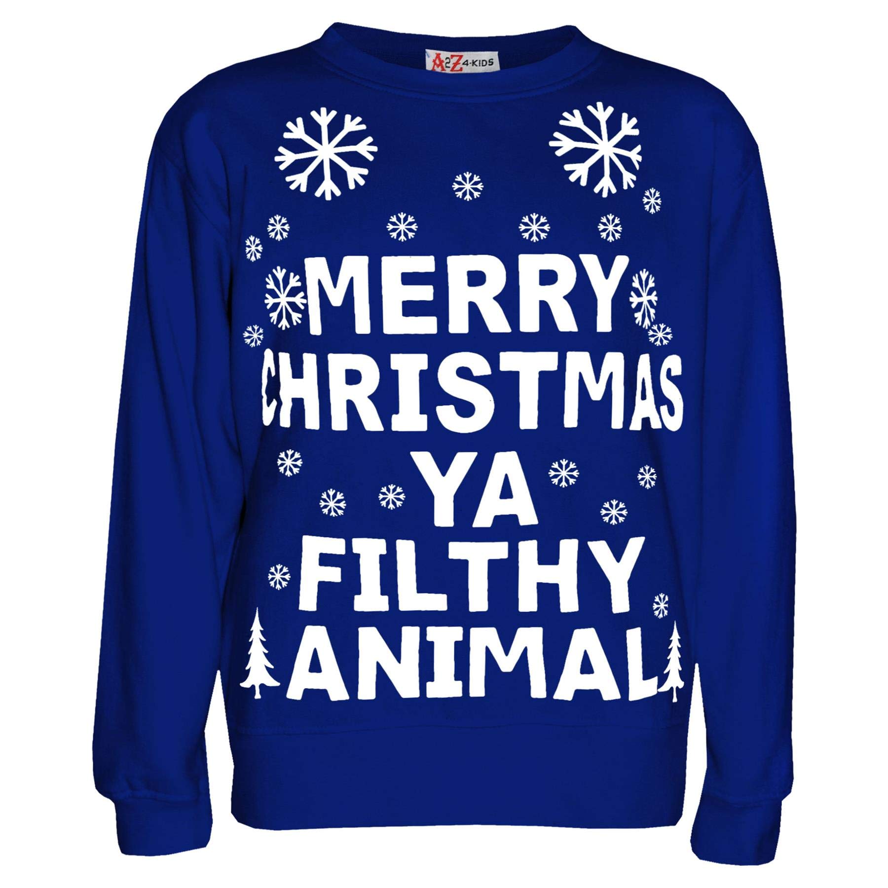 A2Z 4 Kids Niñas Niños Navidad Saltador Pulóver Camisa De - Jumper Santa Floss Royal 9-10