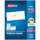 Avery Easy Peel Printable Address Labels, Sure Feed Technology, 1" x 2-5/8" Customizable Stickers, White, 7,500 Blank Mailing Labels, Great for Mailing, Shipping, and More (45160) – view 1