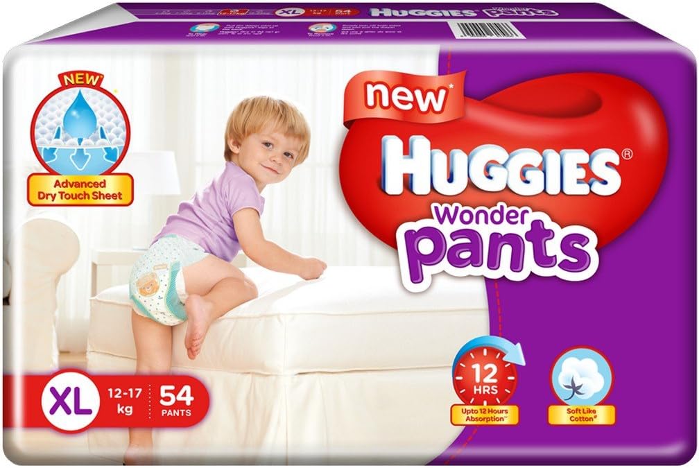 Wonder Pants, Extra Large (XL) Size Diapers, 54 Count for Kids
