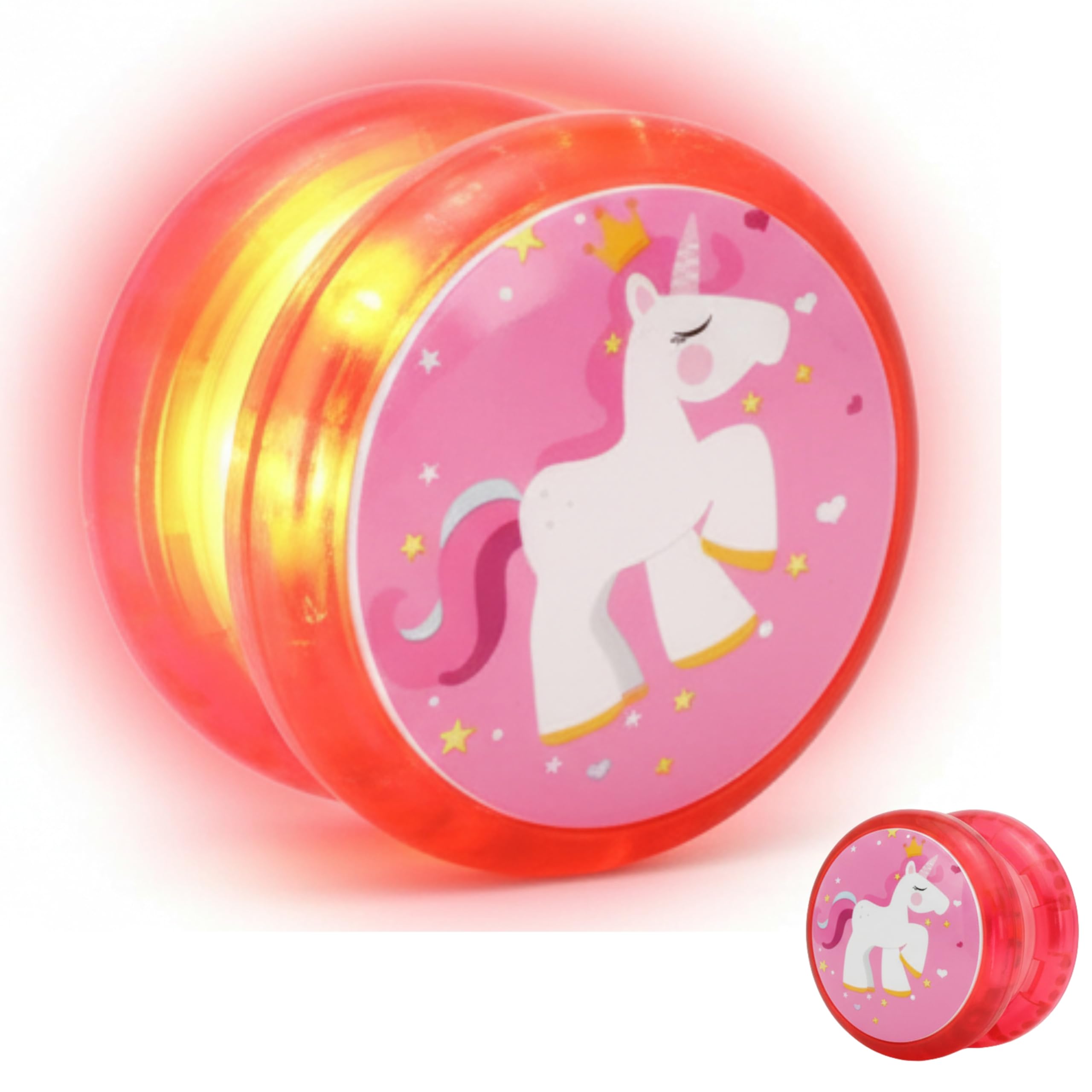 Light Up Yoyo Automatic Return Yo-Yo for Kids & Beginners – Unicorn Red LED Responsive Trick Yoyo with Strong String, Flashing Spin Toy for Boys & Girls — image 1