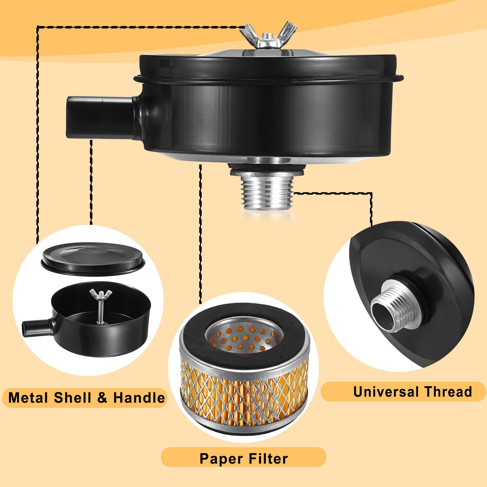 OwnMy Air Compressor Silencer - Quiet & Efficient -5
