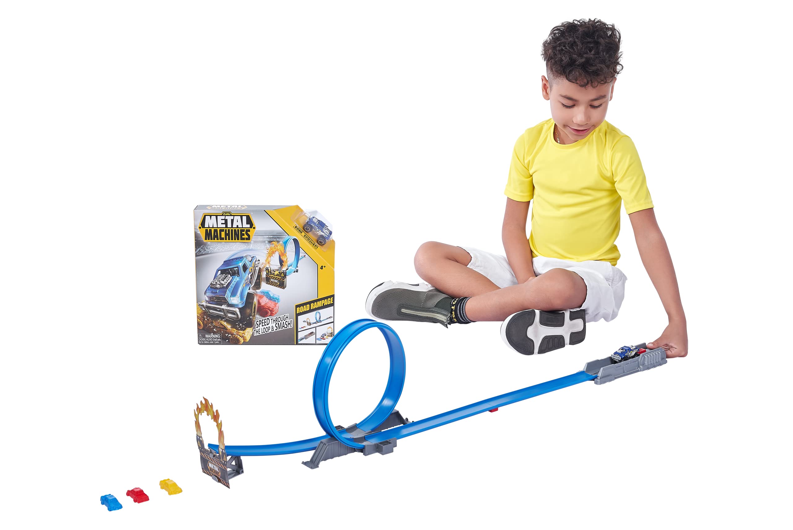 Zuru Metal Machines S1 Kızgın Yol Oyun Seti 360° Loop, Güçlü Fırlatıcı ve 3 Adet Parçalanabilir Araç İçeren Aksiyon Pist Seti