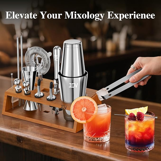 Set de Bar IOV Mixology Bartender Kit con Stand 17 Piezas miniatura 2