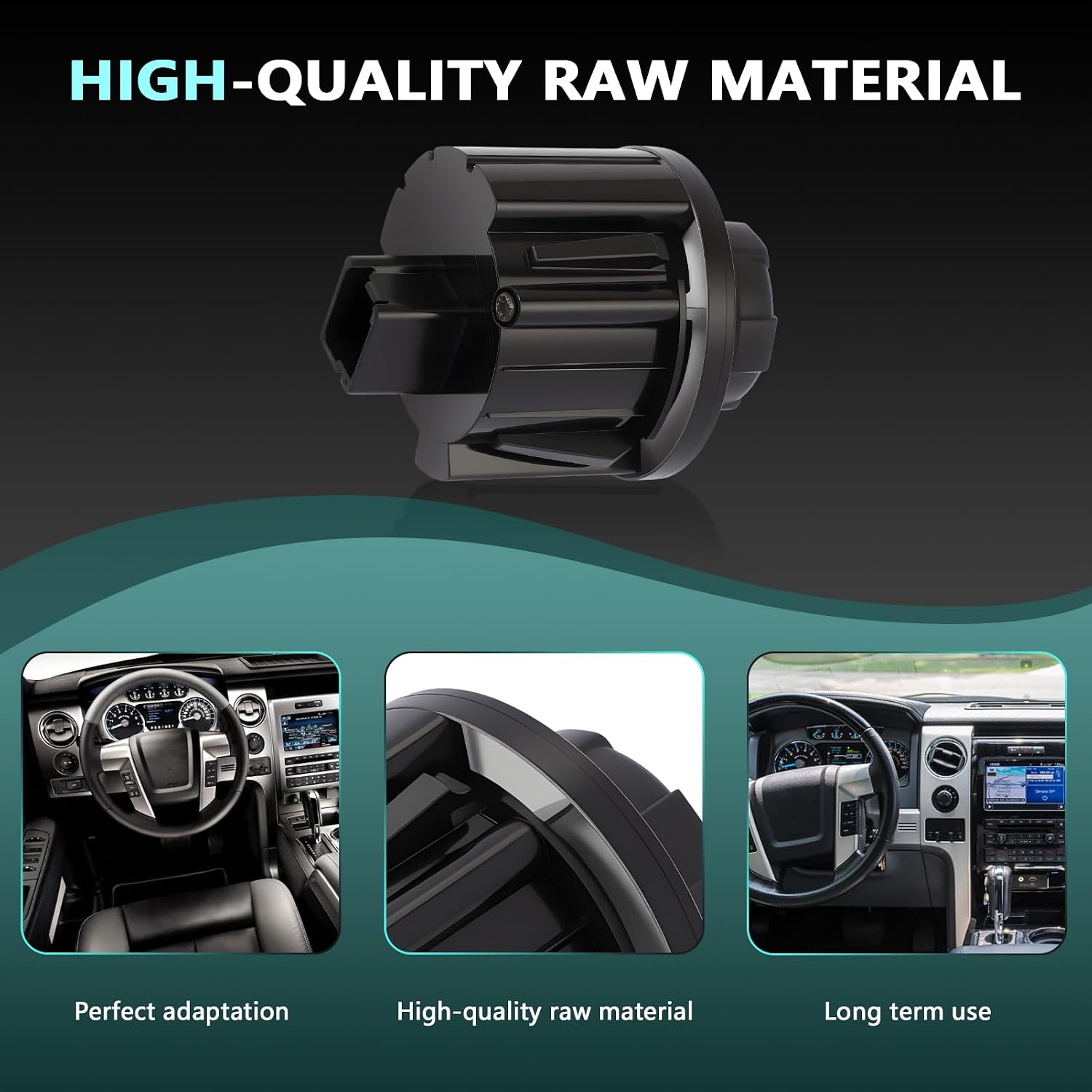 4WD 2-Speed 4x4 Transfer Case Control Switch Knob E-Locker Override Control Switch Knob for F-150 2012-2014 Expedition 2015-2017 Replaces CL3Z-14B166-DA, Rotary, Manual, Black
