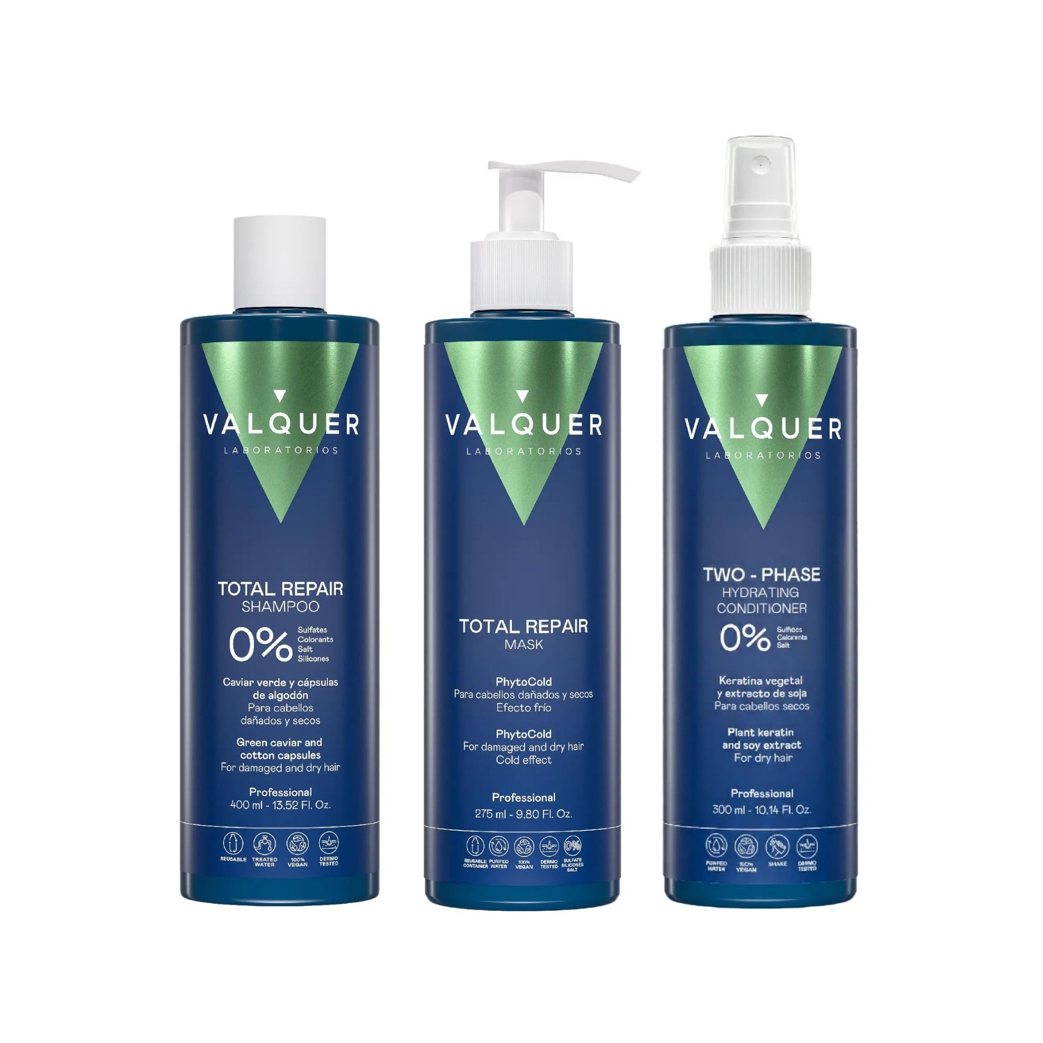 Valquer Pack Total Repair | Champú, Mascarilla y Acondicionador