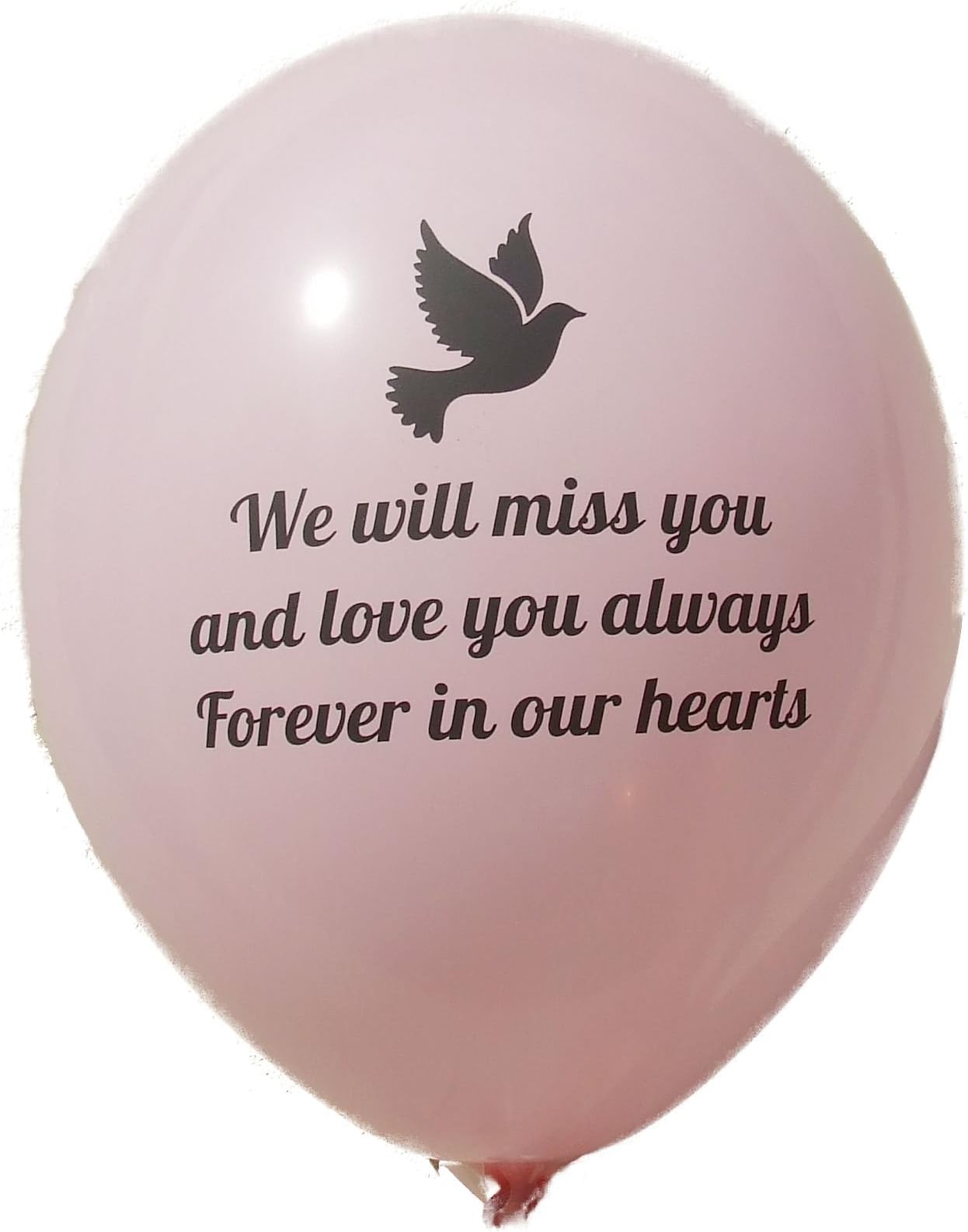 Folkdean 10 x Pink biodegradable balloons printed for a Funeral balloon release -remembrance anniversary Life celebration tribute