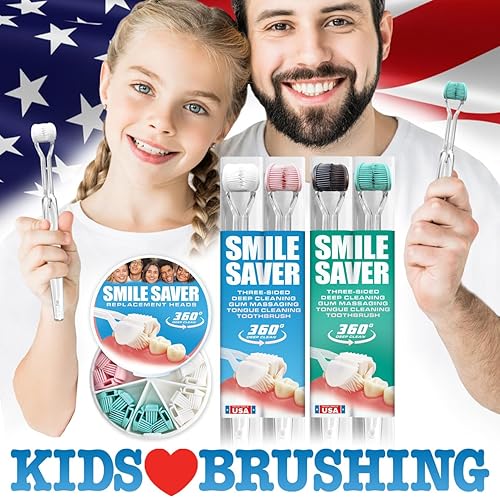 Miniatura 9 de Paquete de 2 cepillos de dientes sensoriales de 3 lados para necesidades especiales | Nueva sensación más suave | Rápido, fácil y clínicamente