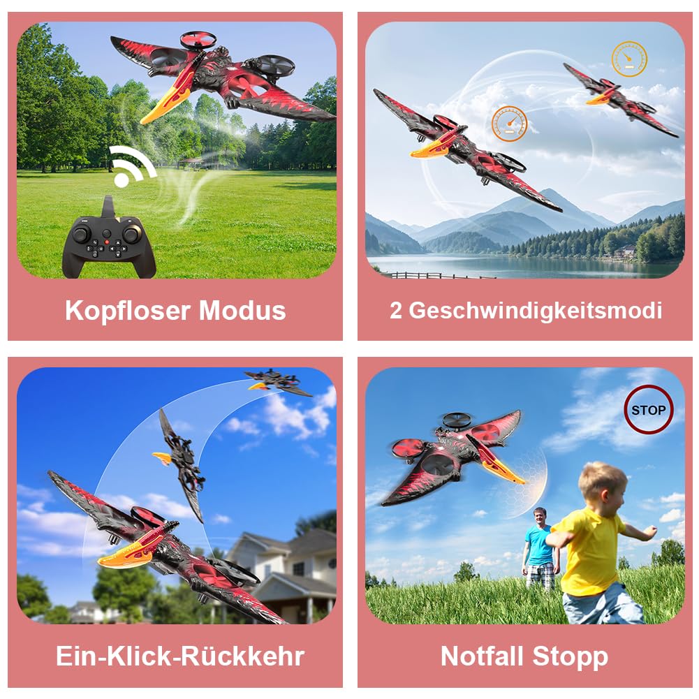 Harupink RC Flugzeug - Fernsteuerbarer Pterodactylus Zum Abheben