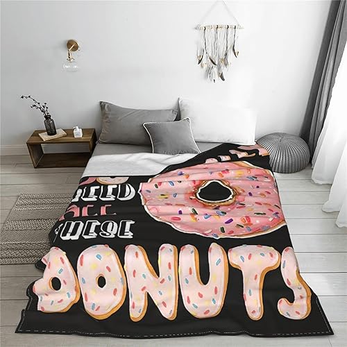 Miniatura 5 de Manta de donas con bonita decoración de donas, regalos para niñas y niños, manta de franela de forro polar súper cálida y suave, ligera, para