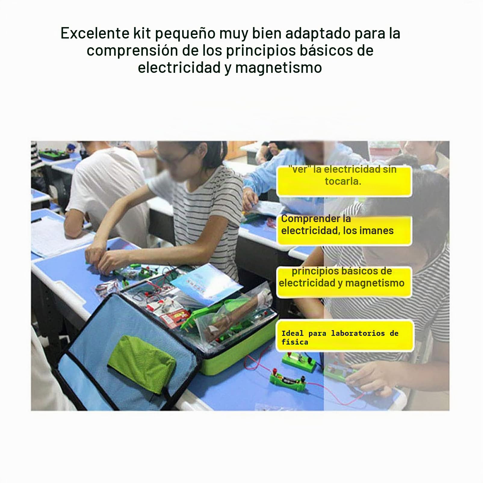 Kits educativos de Ciencia,experiencias científicas Infantiles,Circuito electrico,Kit de exploración Infantil,Electricidad magnética,para exploración de la electromagnética