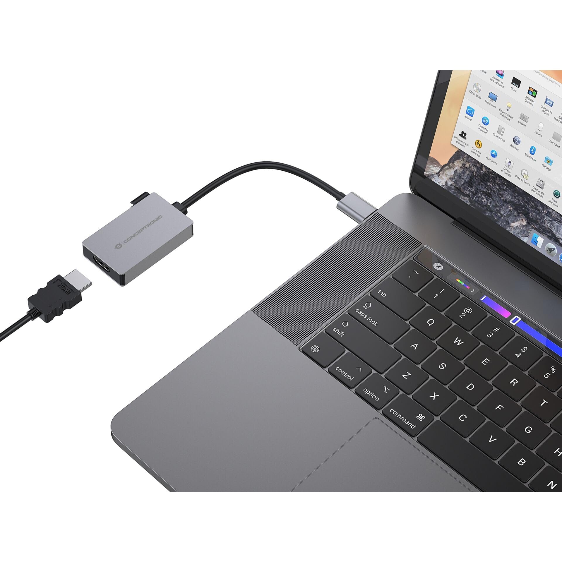 Conceptronic ABBY22G - Adaptador USB a HDMI 1.4, 1080P 60Hz