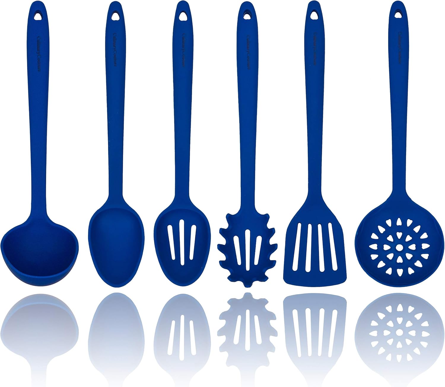 Culinary Couture Blue Silicone Cooking Utensils Set of 6