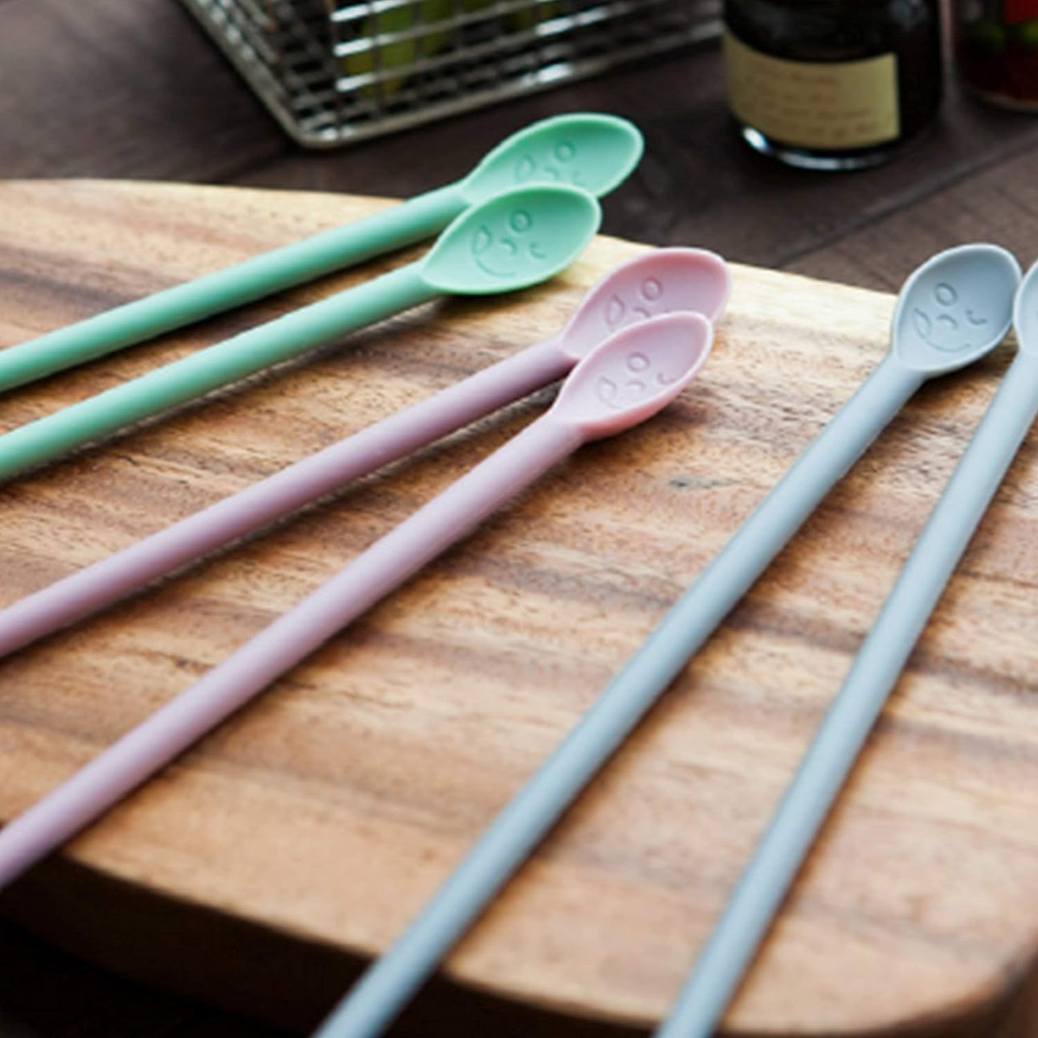 Amazon 韓国 シリコン カラフル 料理箸 スプーン付き 30 5cm 便利 かわいい パステルグレー Goryeo Alpha Line 調理器具 通販