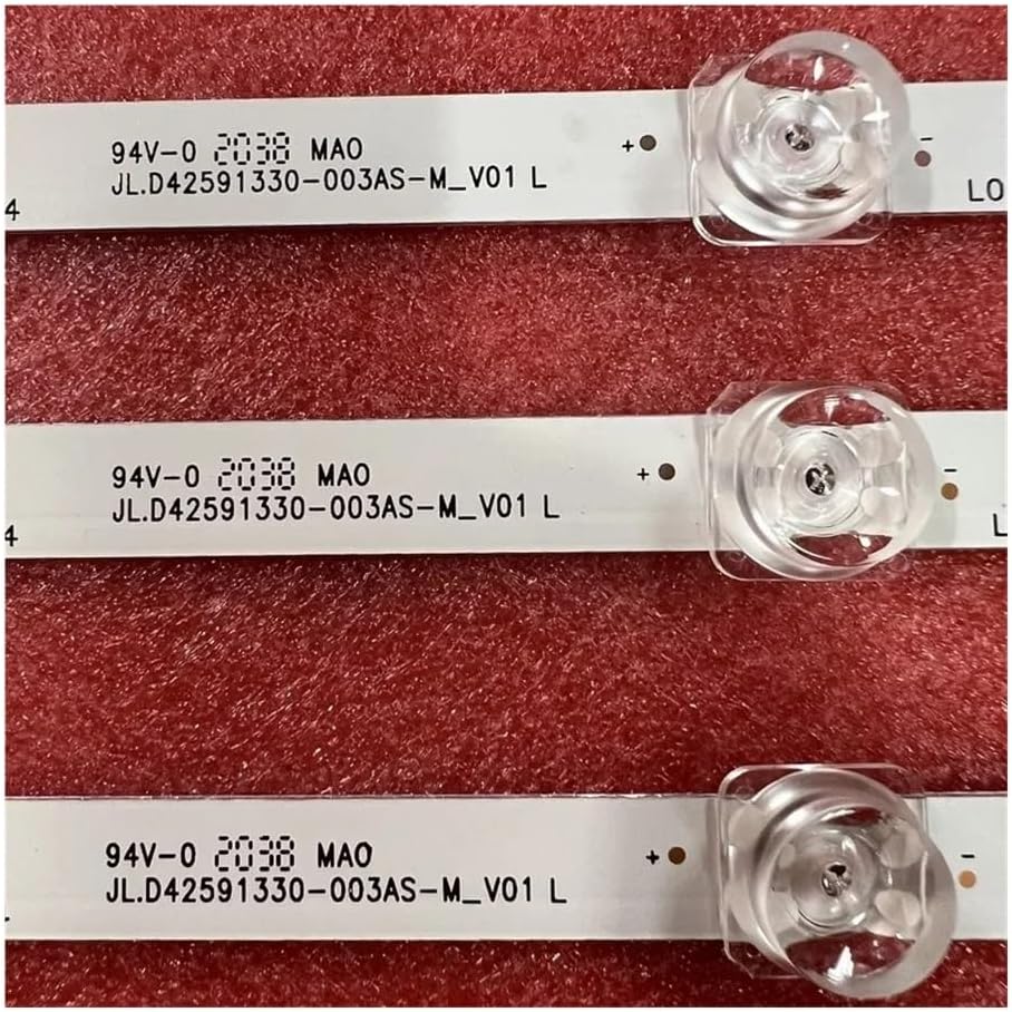 Backlight Strip 9LED Compatible with Hisense R43B7300UK R43B7120UK 43H6570F 43R7F 43H6590F 43R6E1 CRH-BX43V1U513030T03098AQ Spare Parts(Kit 3pcs for 1 TV)