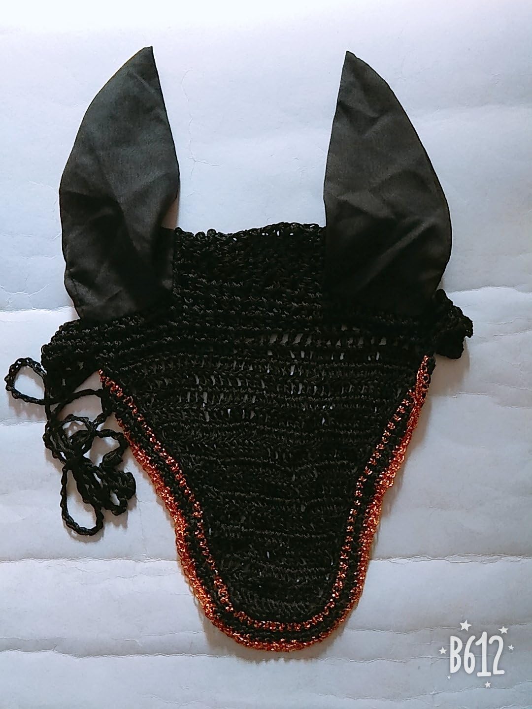 Ad Horse Earnet Crochet Fly Veil Equestrian Fly Bonnet/Veil/mask