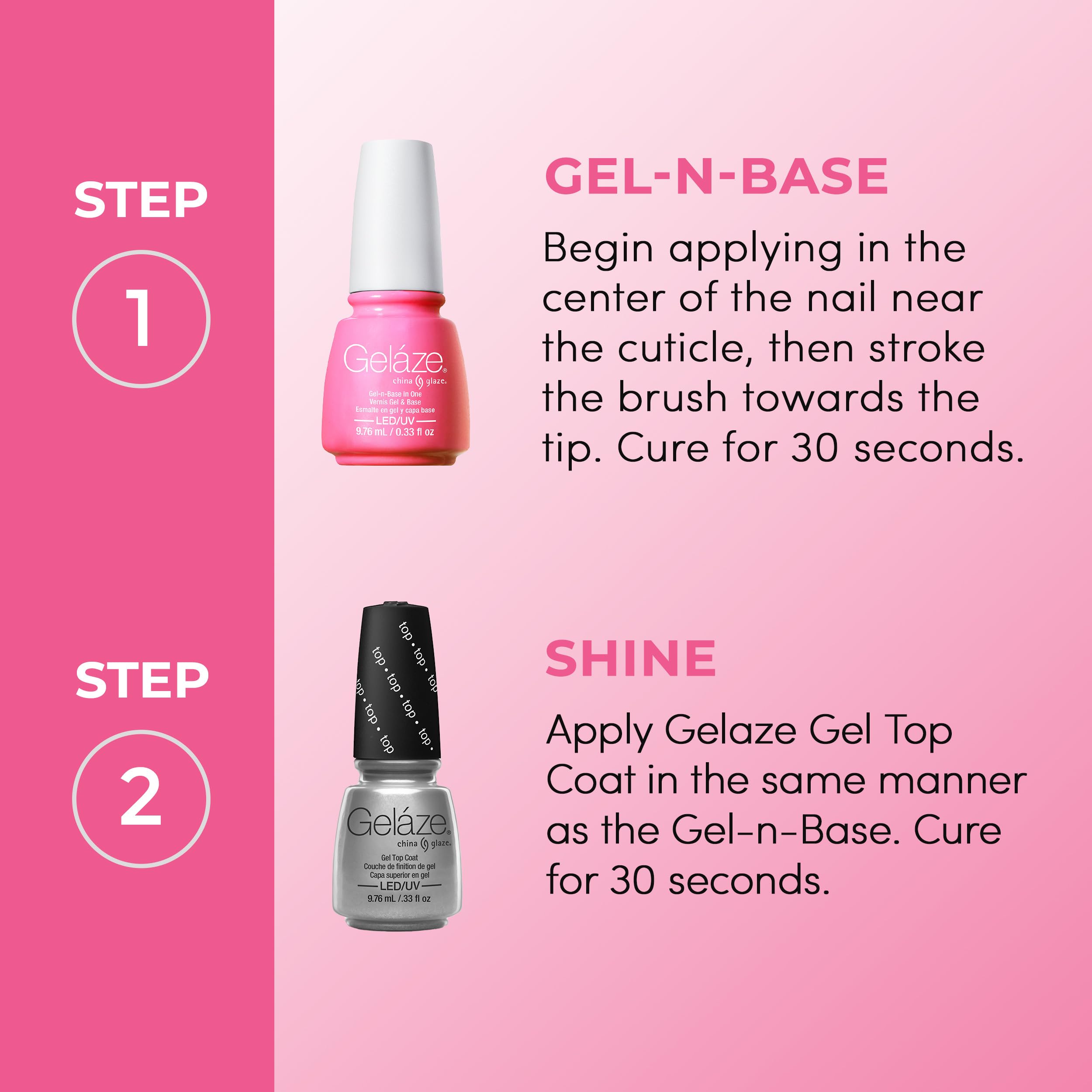 Amazon.com : China Glaze Gelaze Gel-N-Base in One – Bottoms Up, 2
