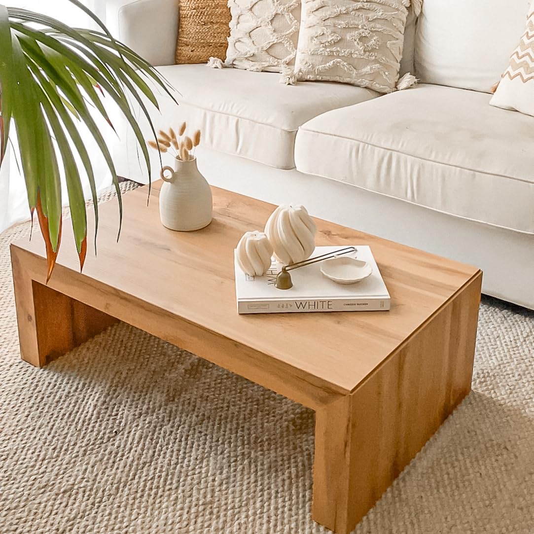 MOBILI FIVER, Mesa de Centro Angelica Madera Rustica, mesita salón, mesita Auxiliar Baja, Made In Italy