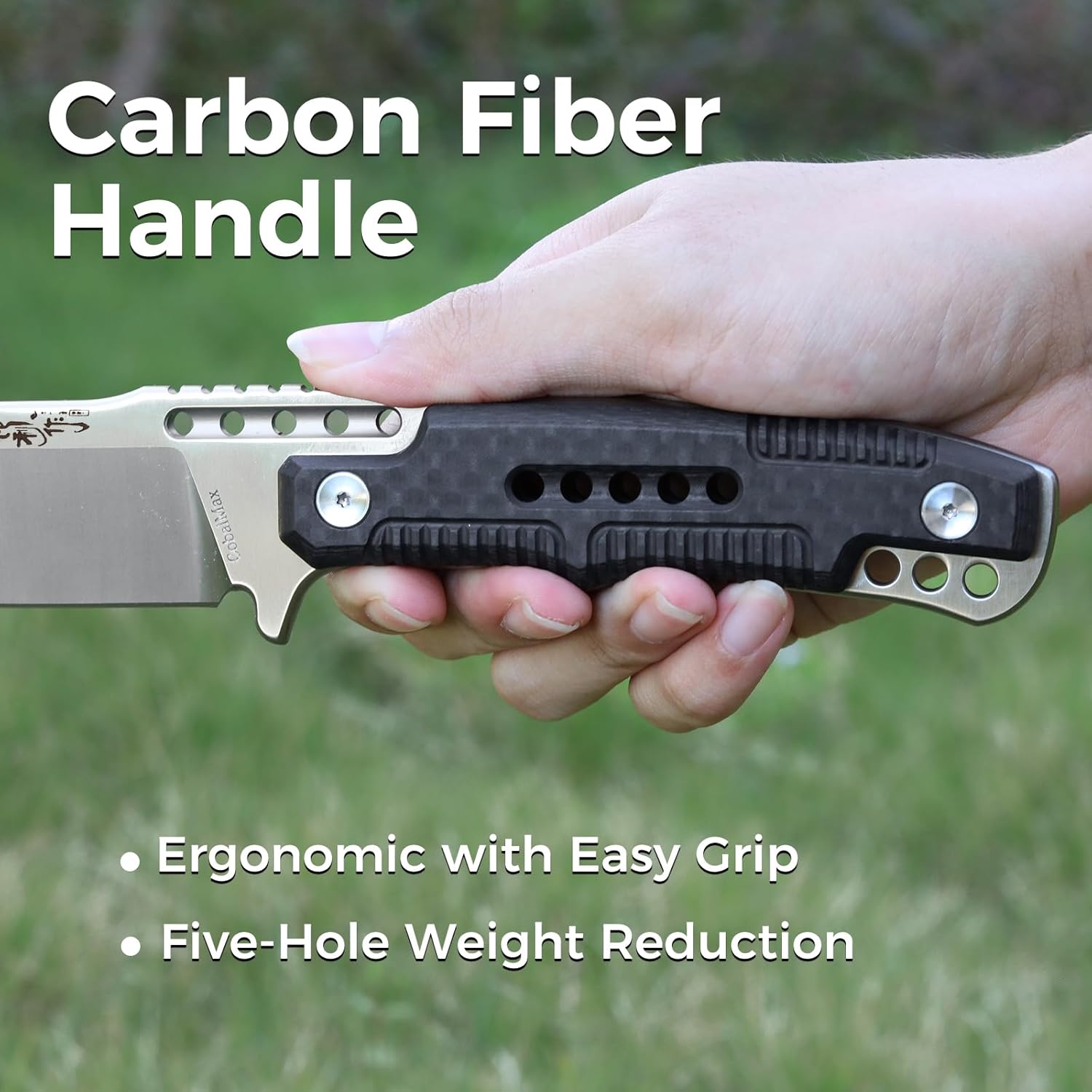 Hand-Forged Fixed Blade Tactical Knife for men, Full-Tang Hunting Knives with 5.9" CobalMax Steel Sharp Blade & Durable Non-Slip Handle, Camping knife with Holster, Hunting Essentials