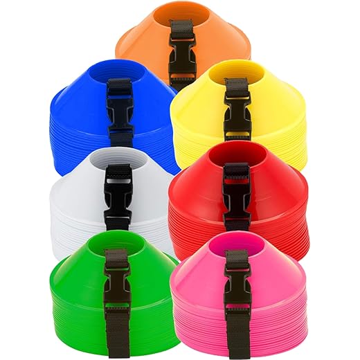 Fitfix Disc Cones Set |Space Marker| - Soccer Cones for Training, Football, Kids, Sports, Field Cone MarkersPro Disc Cones Set |Space Marker| - Footbal Field Cone Marker