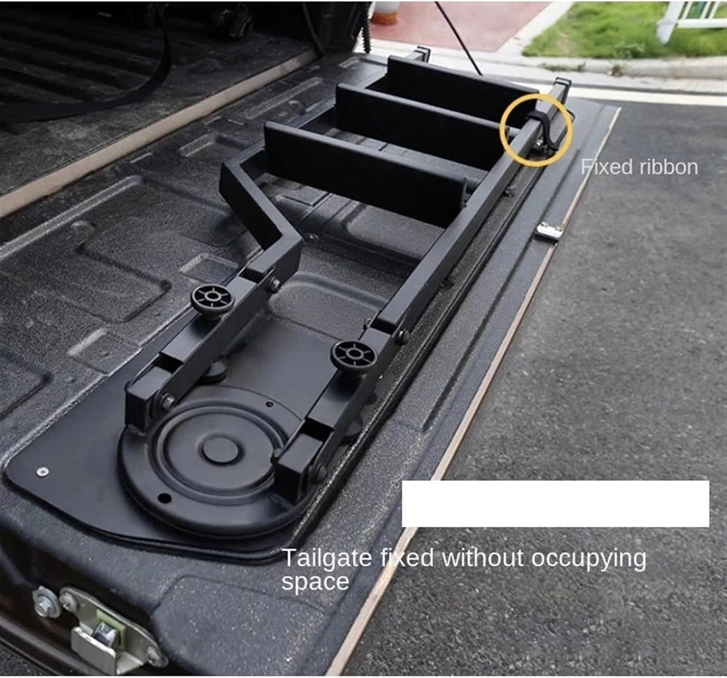 Universal Tailgate Rotary Ladder Compatible For Pickup Truck Car Rear Door Ladder Tailgate Folding Auxiliary