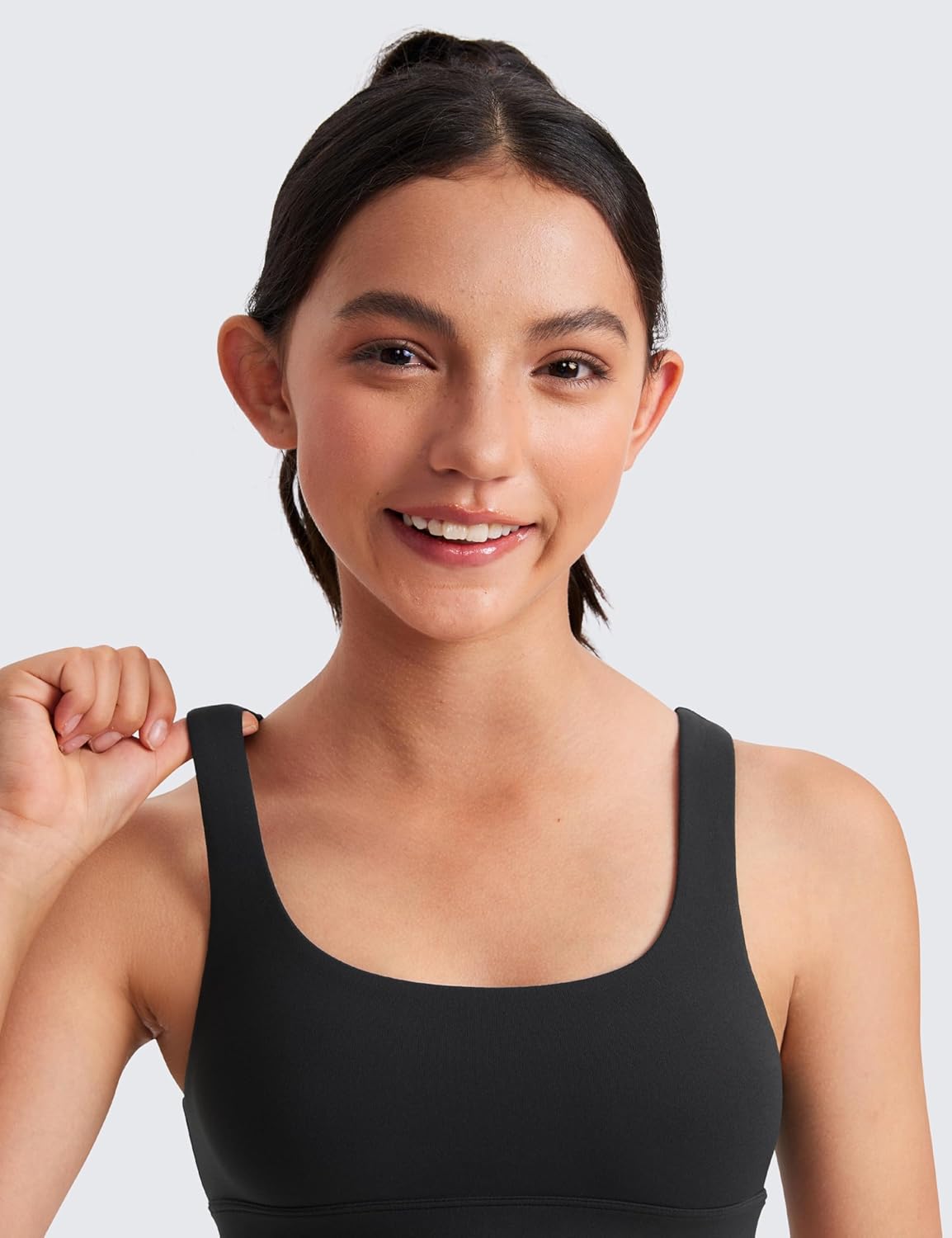 CRZ YOGA Girls Butterluxe U Back Sports Bra - Yoga Athletic Casual Tops Scoop Neck Padded Crop Kids Teen - Image 4