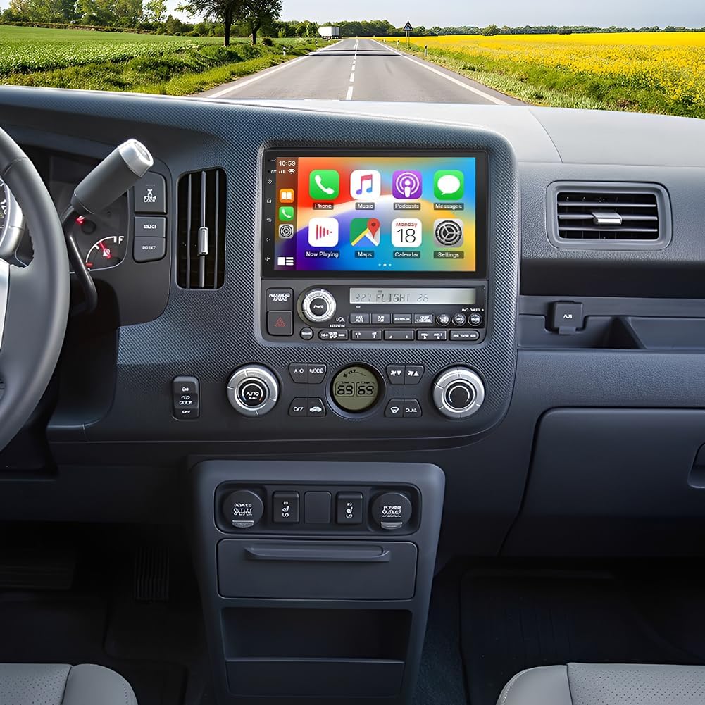 Android 13 Double Din Car Stereo Radio for Honda Ridgeline 2006-2014 7" Touch Screen Head Unit Car Stereo with Wireless Carplay Android Auto GPS Bluetooth WiFi FM RDS DSP SWC Backup Camera,2+32G