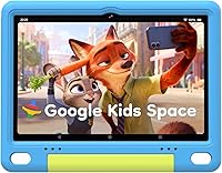 ShareCloud 10.1 Inch Kids Tablet: 24GB RAM 64GB ROM Expandable 1TB, Parental Controls, WiFi 6, EVA Case, Blue