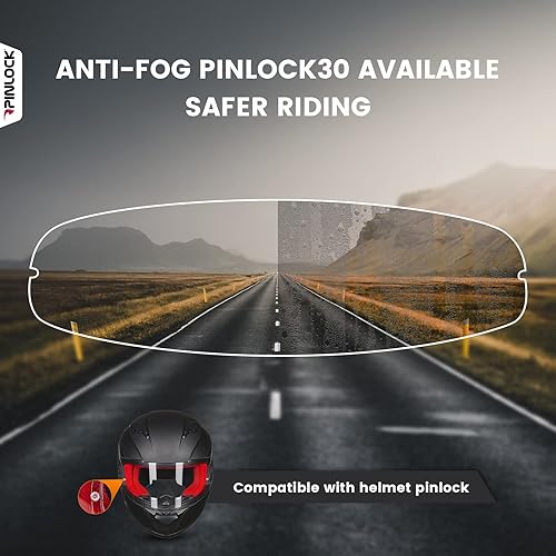 Miniatura 4 de ILM Casco de motocicleta de cara completa para hombres y mujeres, casco deportivo dual Pinlock anti niebla para motos de nieve para adultos, modelo
