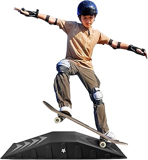 Yes4All Single-Piece Skateboard Ramp, Bike Ramp, Skate Ramp - Design for Beginners, More Durable, Safe, Capacity 220Lbs