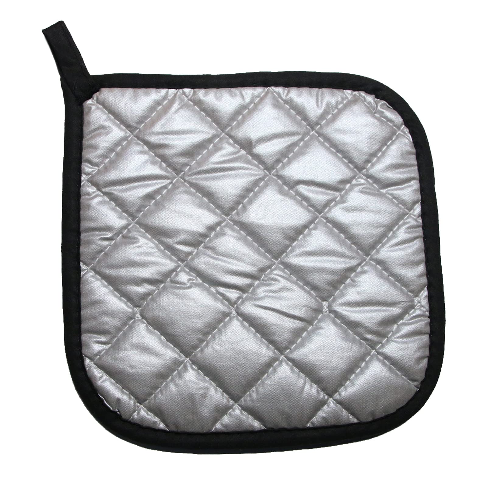 Topflappen für die Küche, Topflappen aus Baumwolle mit großer Hitzebeständigkeit, heiße Pads, Untersetzer zum Kochen und Backen, Schwarz, 5 Stück