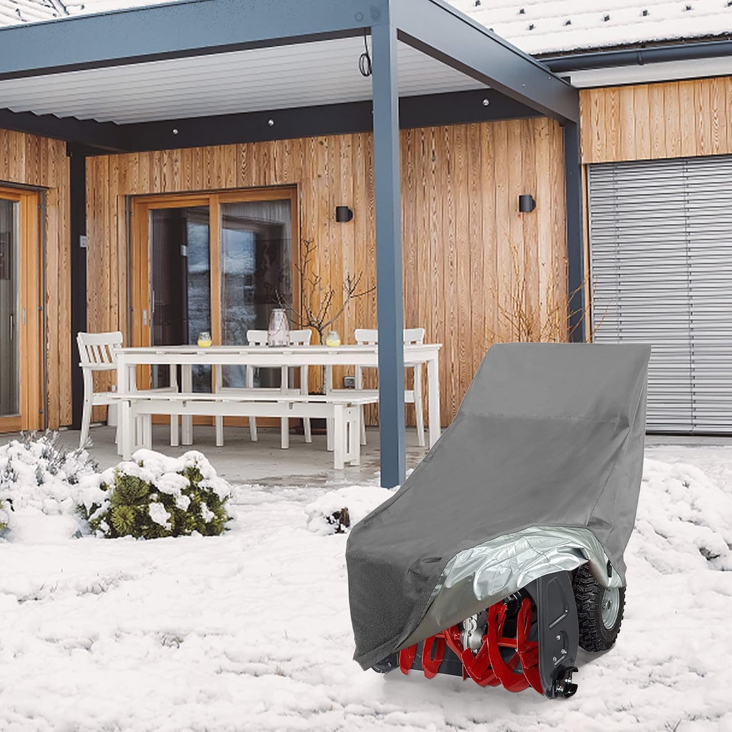 review OUMENY Snow Blower Universal Snow Blower , Polyester Fabric Waterproof with Drawstring and Windproof Buckle