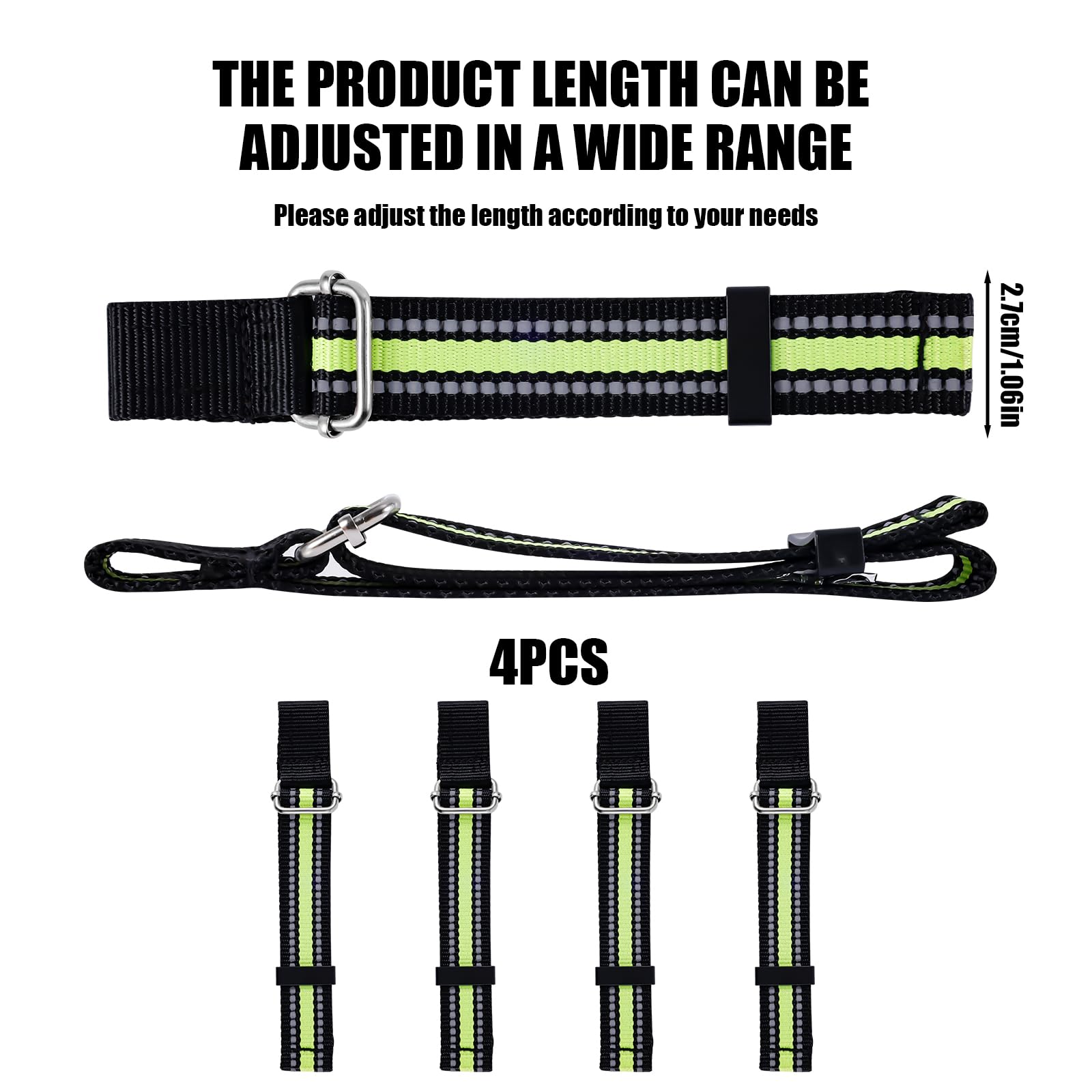 8pcs Ski Brake Retainer Strap, New Upgraded More Firm Snowboard Binding Brake Bands Retainers Durable Snowboard Brake Retainers Not Easy to Break Practical Outdoor Sports Ski Tuning Accessories