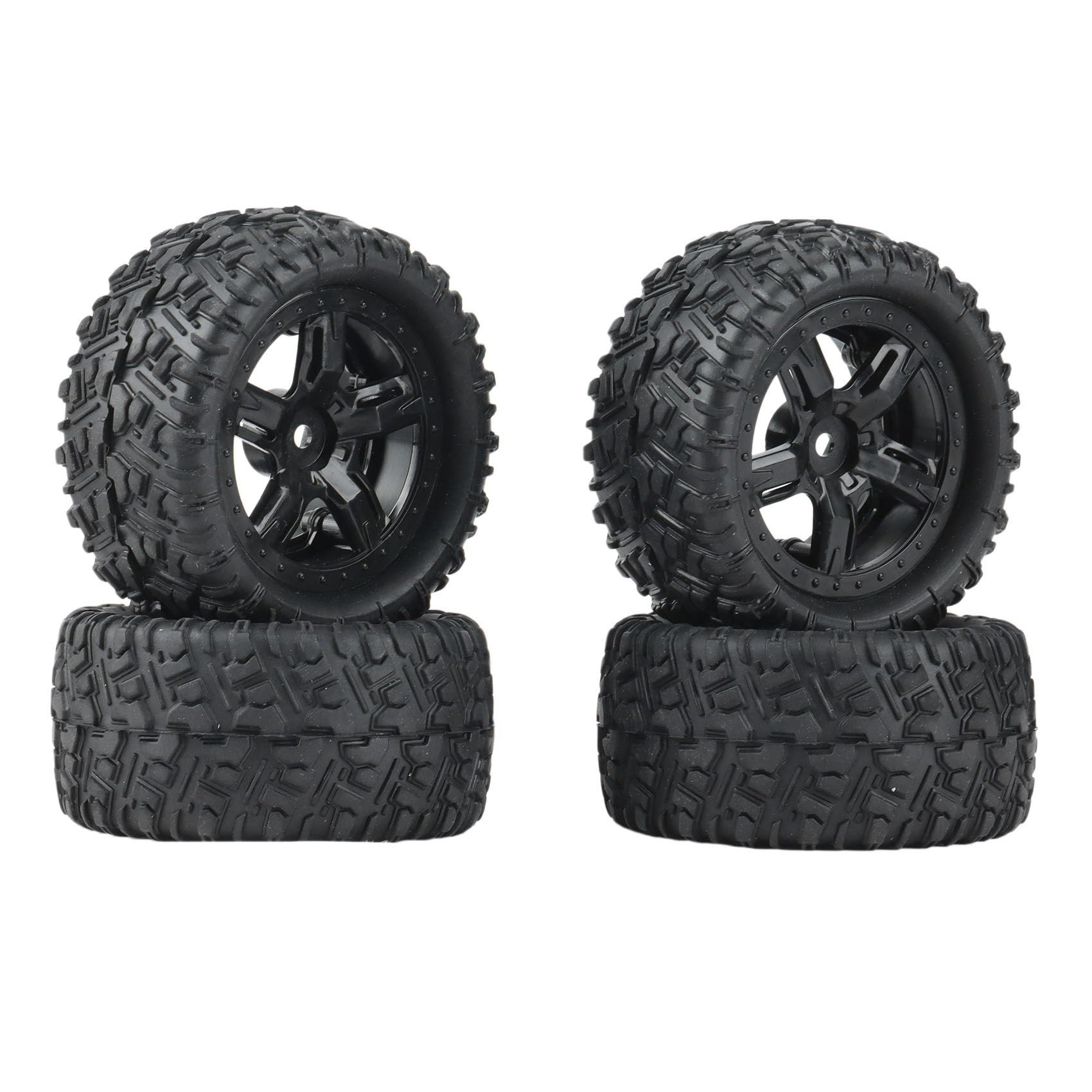 RC Pneus Jante Compatible avec Remo pour Hobby pour Smax 1621 1625 1631 1635 1651 1655 Pièces De Rechange pour Voiture RC 1/16 : 4 Pneus en Caoutchouc