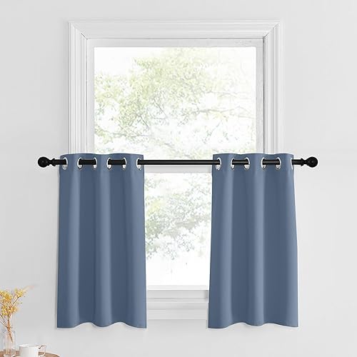 Miniatura 125 de NICETOWN Cortinas Opacas para Ventana de Guardería - Tratamiento de Ventana con Parte Superior de Ojales, Paneles de Cortinas Opacas (Verde Biscotti