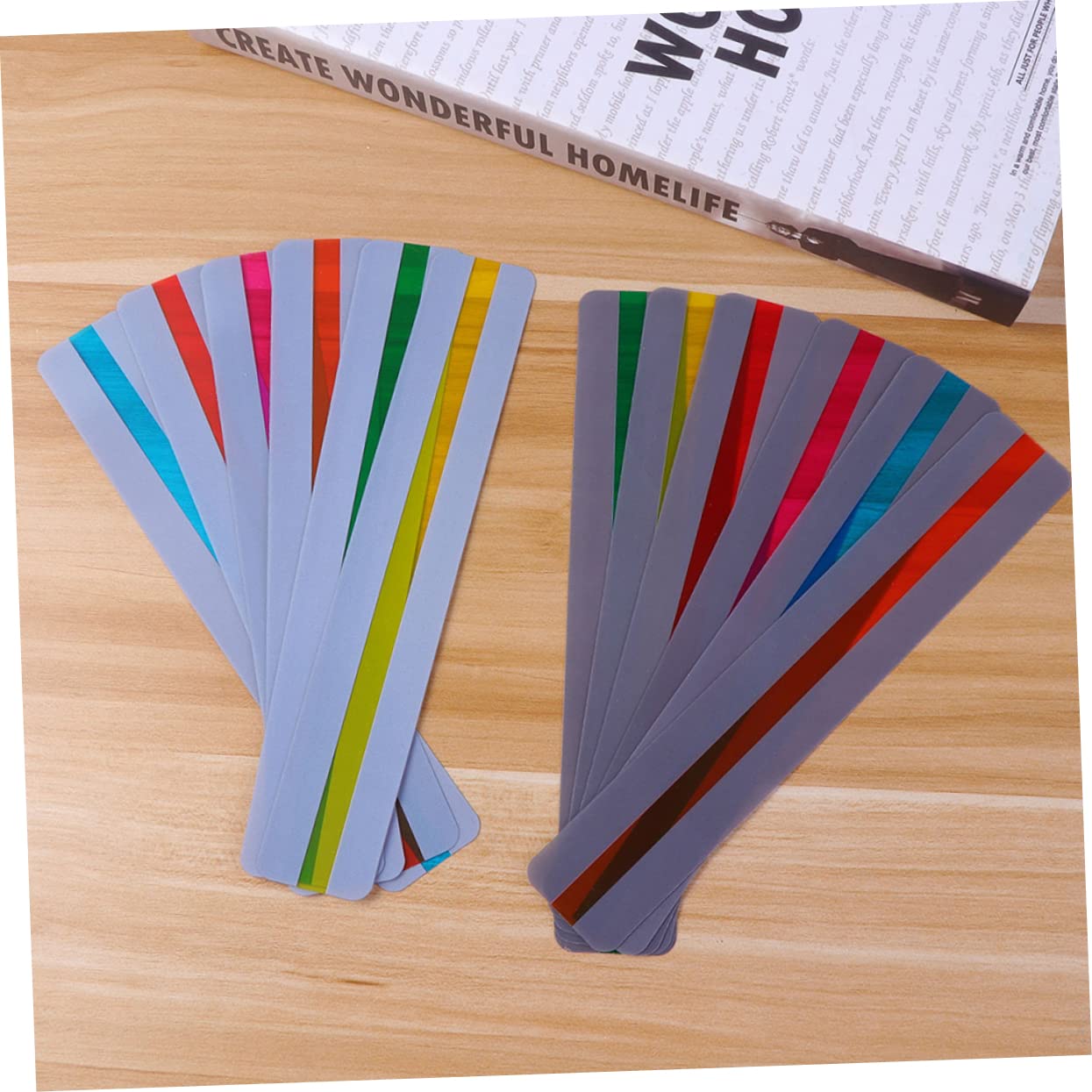 STOBOK 96stücke Transparente Pvc Lesezeichen Wasserdichte Und Kreative Bookmarks Für Dekoration Und -projekte Große Farben Für Und Notizbücher