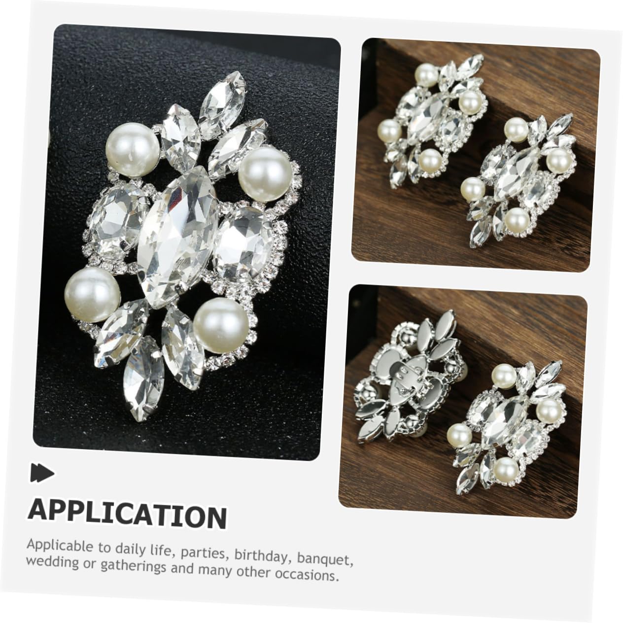Healvian Clip per Scarpe Sposa Accessori per Cerimonie e Speciali Facili Rimuovere e Regolabili per Personalizzare