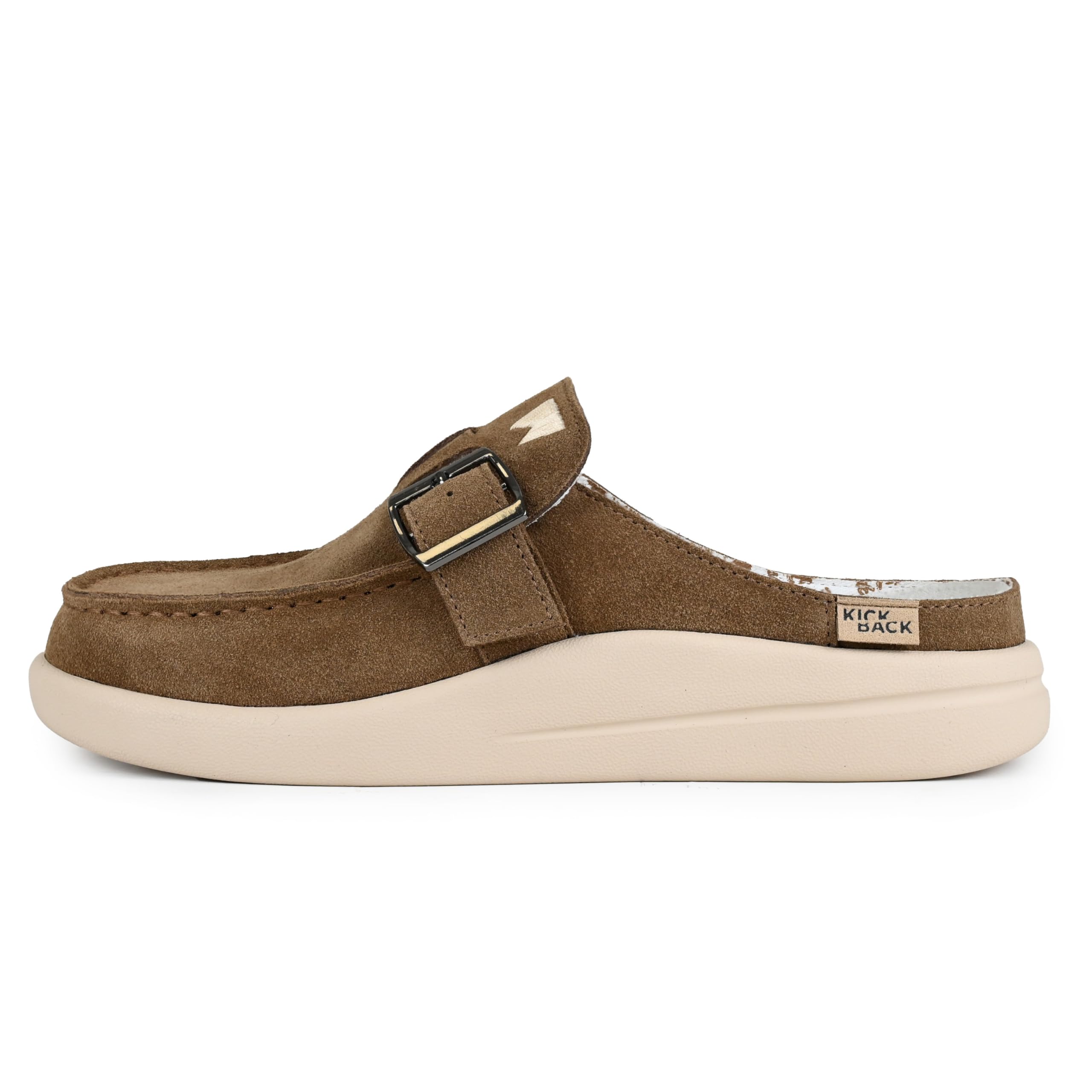 Kickback Frenchy Mocassins Slip‑on en Daim pour Femme – Penny Mule Légère avec Semelle Antidérapante et Semelle Orthopédique Amortissante – Chaussures Smart Casual d’Été