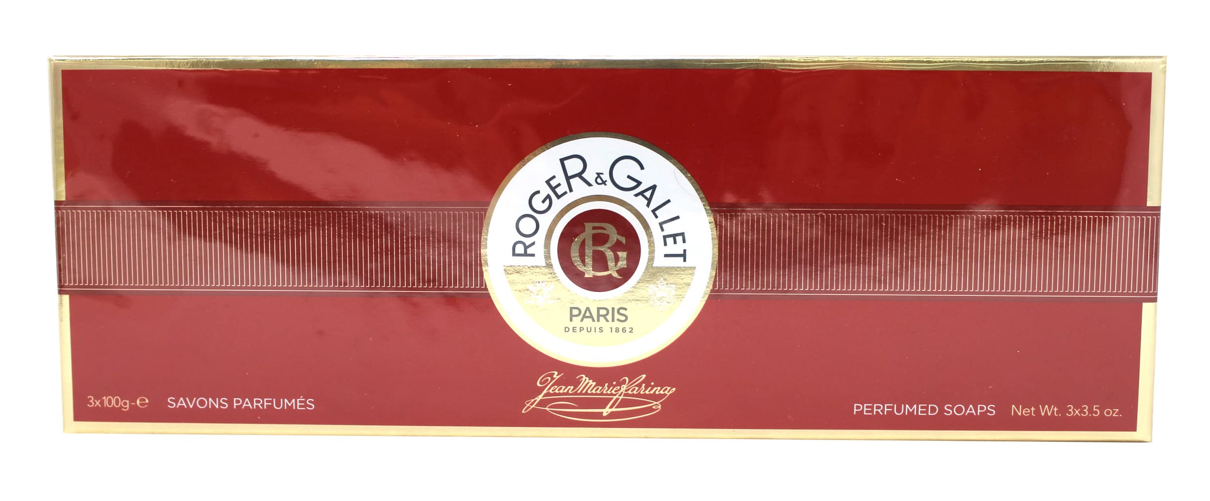 ROGER & GALLETJean Marie Farina Rinfrescante Cofanetto con 3 Saponi Profumati